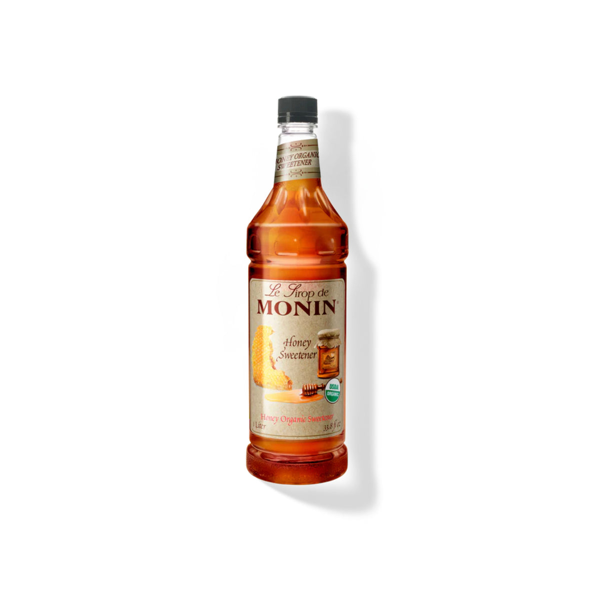 Monin Honey Organic Sweetener 1L Plastic Bottle