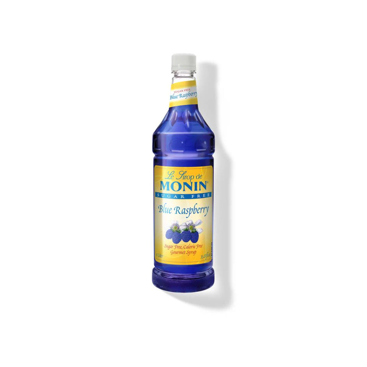 Monin Sugar Free Blue Raspberry Syrup 1L Plastic Bottle