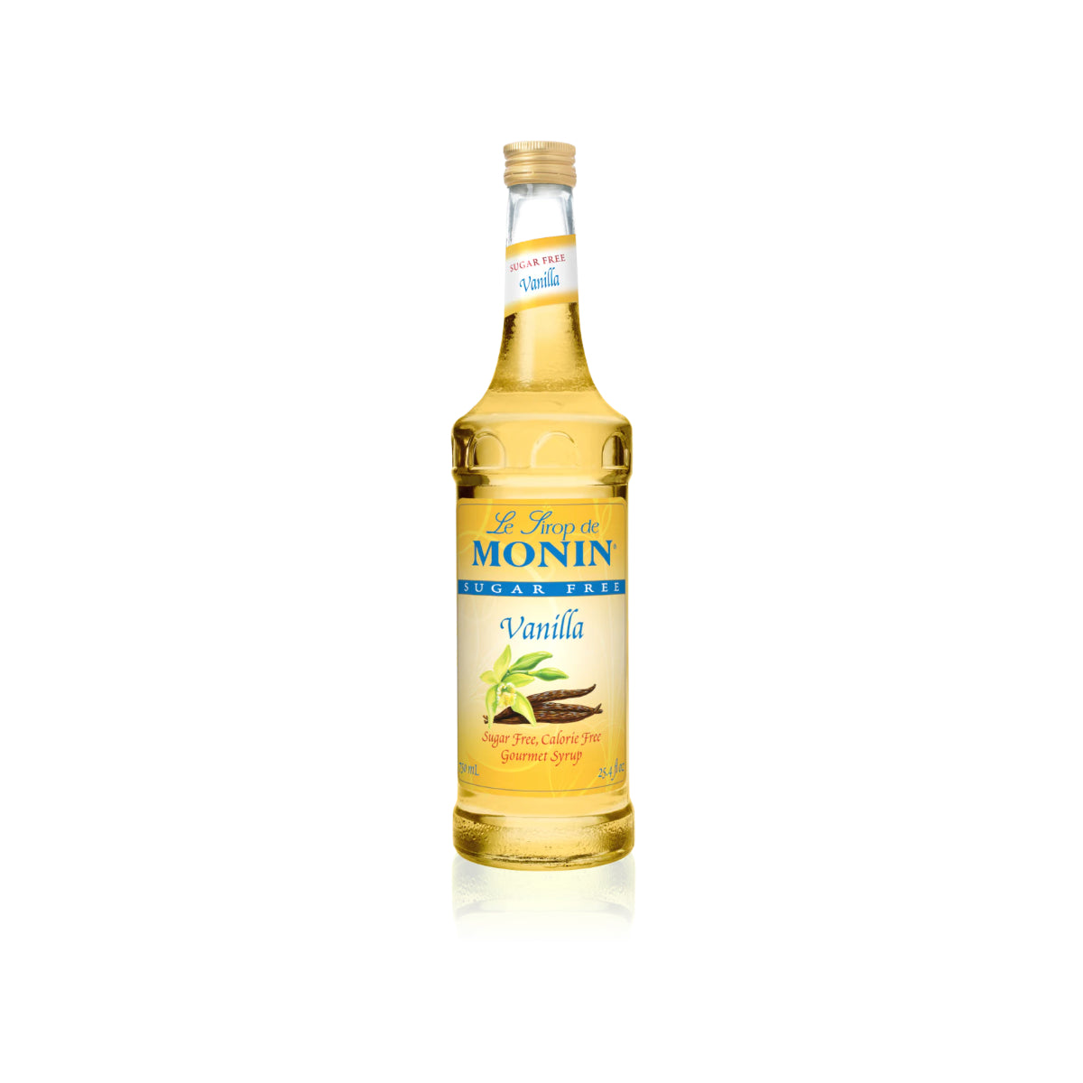 Monin Sugar Free Vanilla Syrup 750ml Glass Bottle