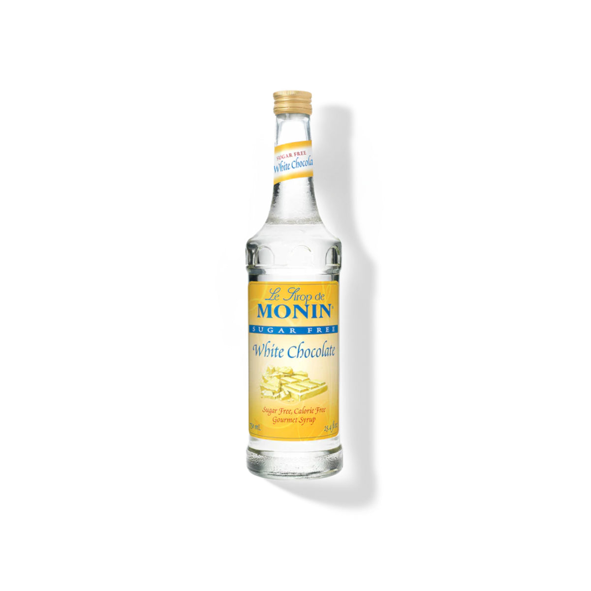 Monin Sugar Free White Chocolate Syrup 750ML Glass Bottle