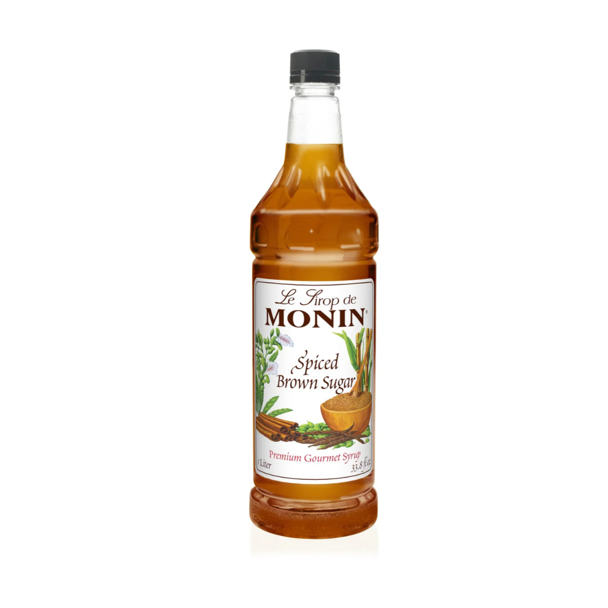 Monin Spiced Brown Sugar Syrup 1L Plastic Bottle (Pack of 8)