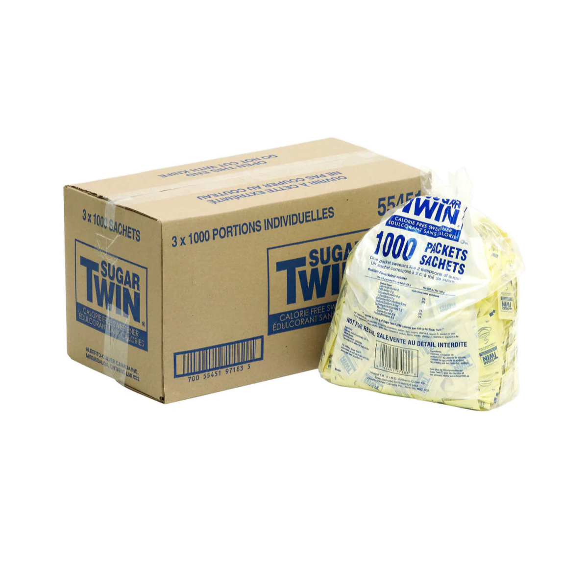 Sugar Twin Zero Calorie Bliss Single-Serve Sweetener Packets (1 bag - 1000 Pack | 0.8g each)