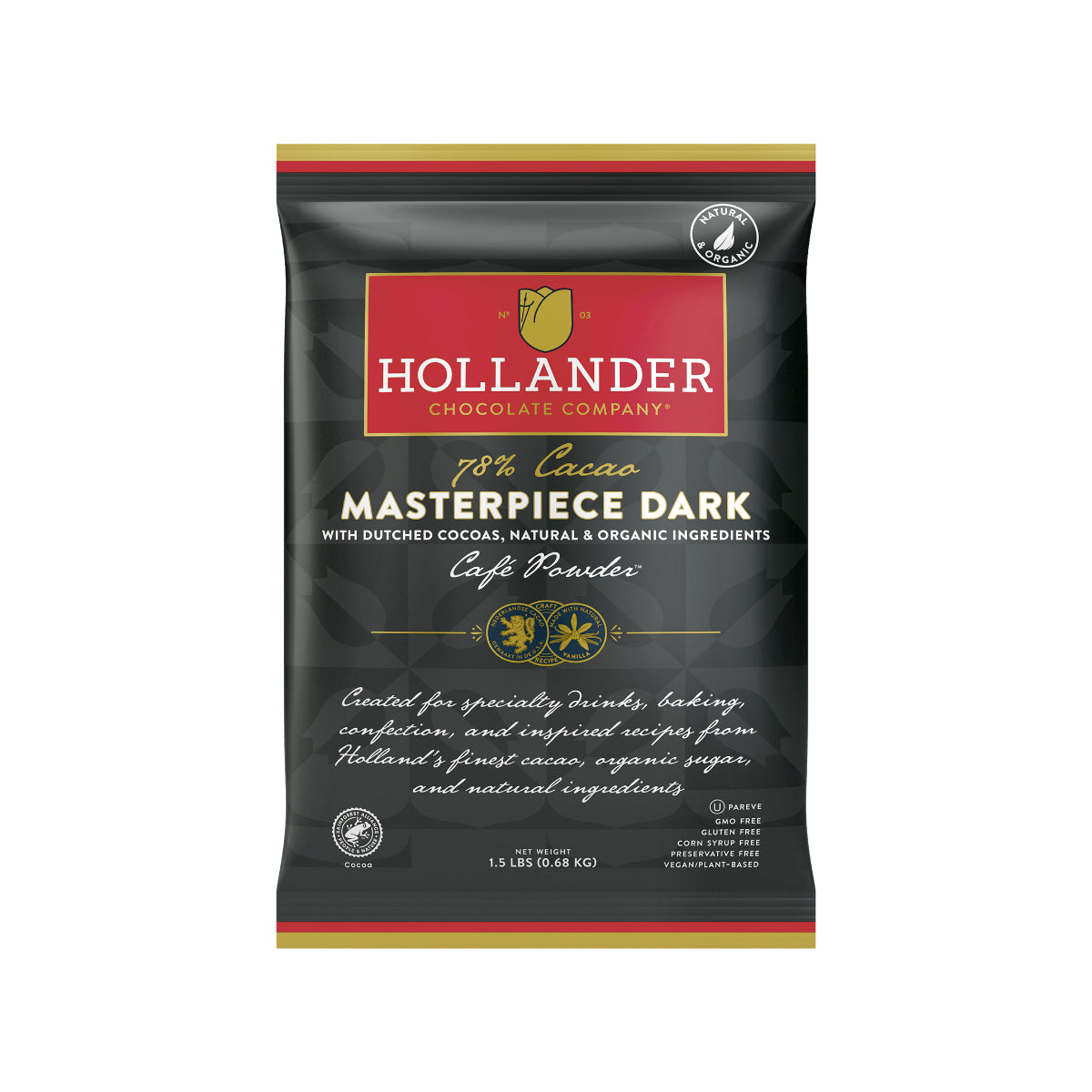 Hollander Masterpiece Base 78% Cacao – 1.5 lb Bags