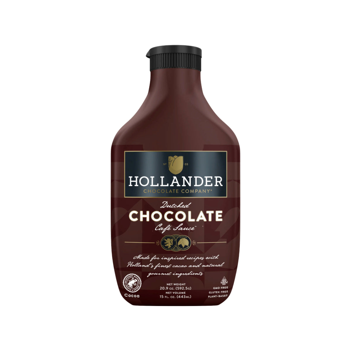 Hollander Dutched Chocolate Café Sauce - Squeeze Bottle – 15oz Bottle