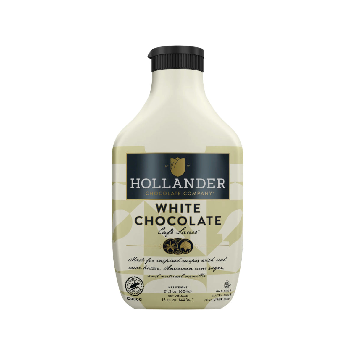 Hollander White Chocolate Café Sauce - Squeeze Bottle – 15oz Bottle