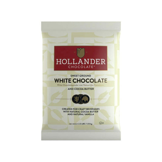 Hollander Sweet Ground White Chocolate – 2.5 lb Bags
