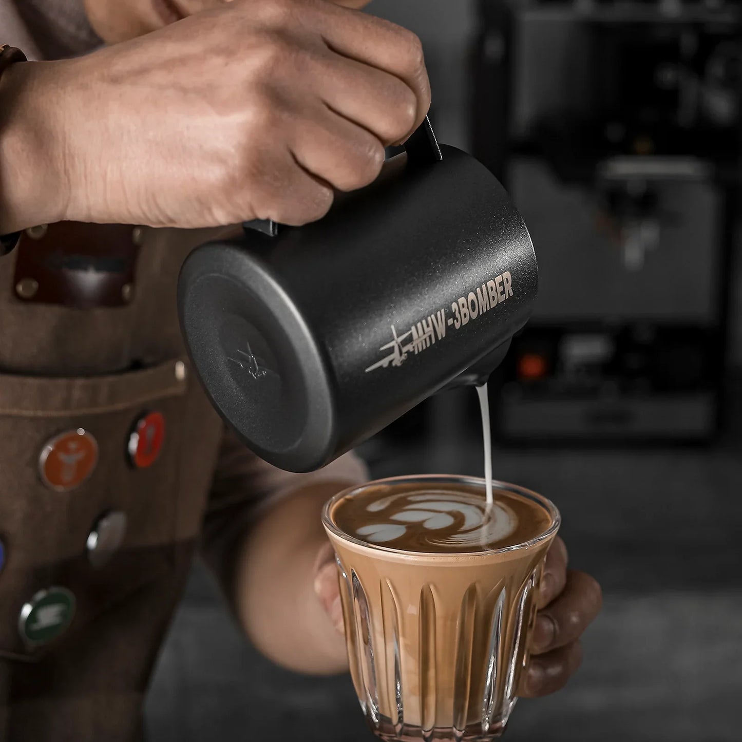 Latte Art Milk Frothing Pitcher – MHW-3BOMBER 5.0 (Matte Black - 450ml) [P3025B]