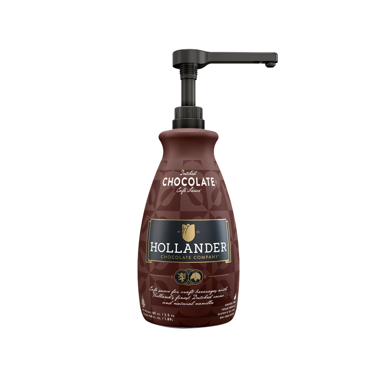 HOLLANDER Dutched Chocolate Cafe Sauce (1892ml/64oz)