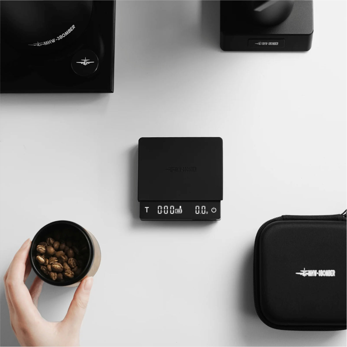 Espresso Scale – MHW-3BOMBER Cube 3.0 Micro With Timer And Auto-Tare (Black) [ES5788B]