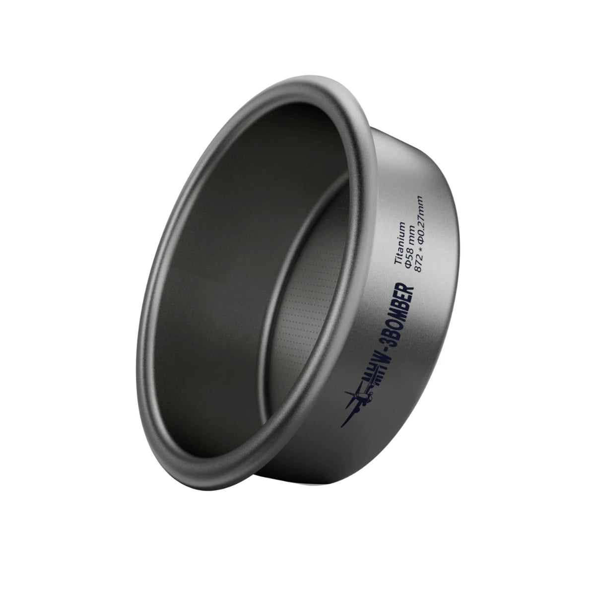 Ridgeless 18g Titanium Portafilter Basket – MHW-3BOMBER 58mm (Silver) [FB6725]