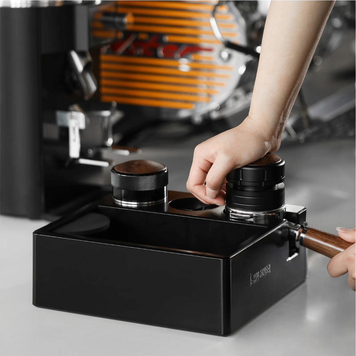 MHW-3BOMBER Espresso Accessories Tamping Station and Knockbox [CH5495]