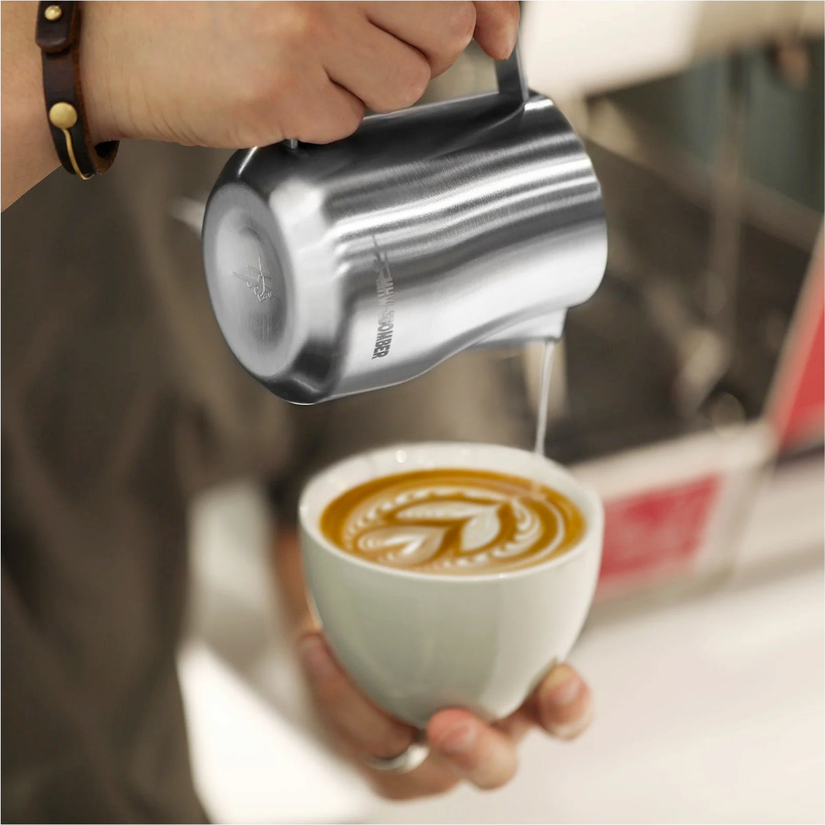 Latte Art Milk Frothing Pitcher – MHW-3BOMBER Turbo (Stainless Steel - 350ml) [P7121S]