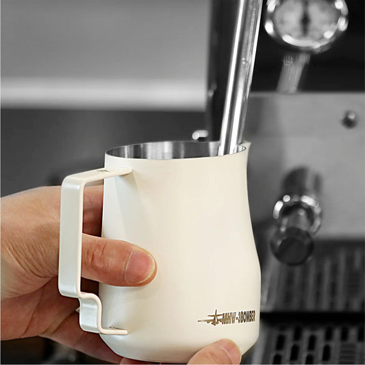 Latte Art Milk Frothing Pitcher – MHW-3BOMBER Turbo (Off White - 350ml) [P6013W]