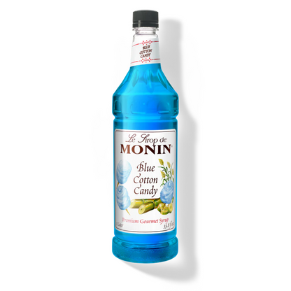 Monin Blue Cotton Candy Syrup 1L Plastic Bottle