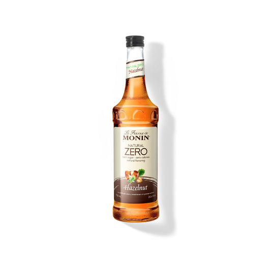 Monin Natural Zero Hazelnut Syrup 750ml Glass Bottle