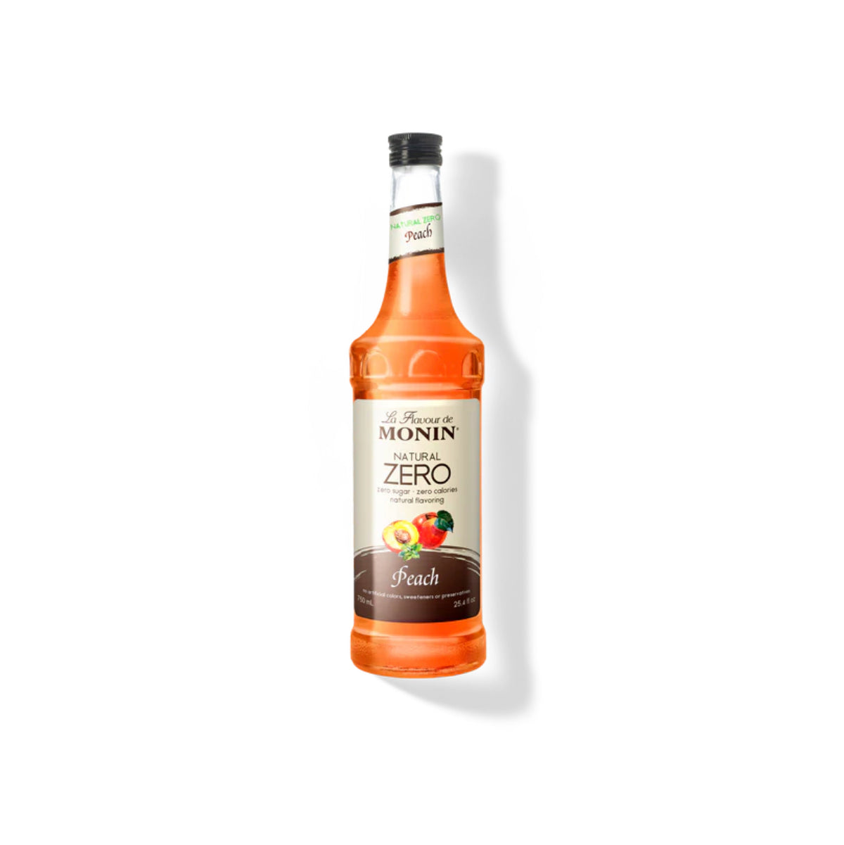 Monin Natural Zero Peach 1L Plastic Bottle