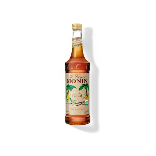 Monin Organic Vanilla Syrup 750ml Glass Bottle