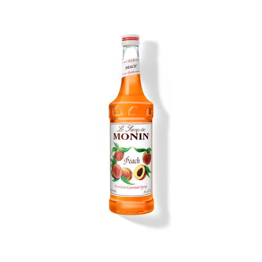 Monin Peach Syrup 750ml Glass Bottle