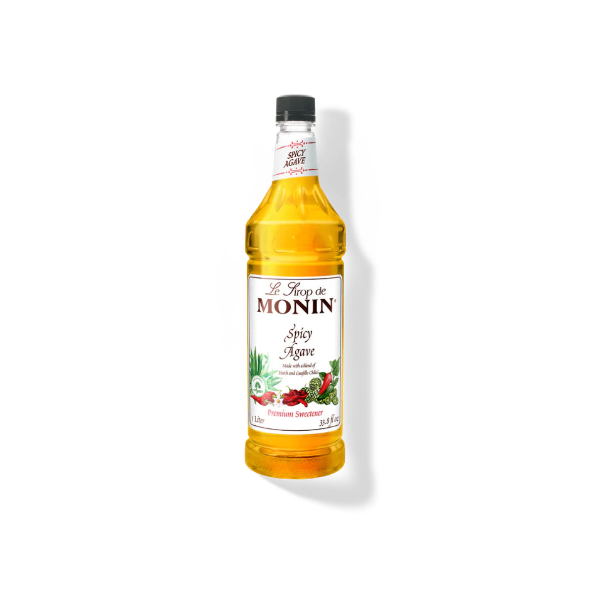 Monin Spicy Agave Sweetener 1L Plastic Bottle