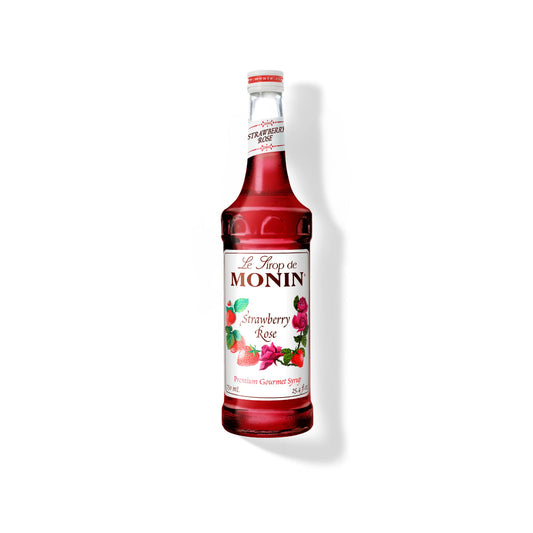 Monin Strawberry Rose Syrup 750ml Glass Bottle