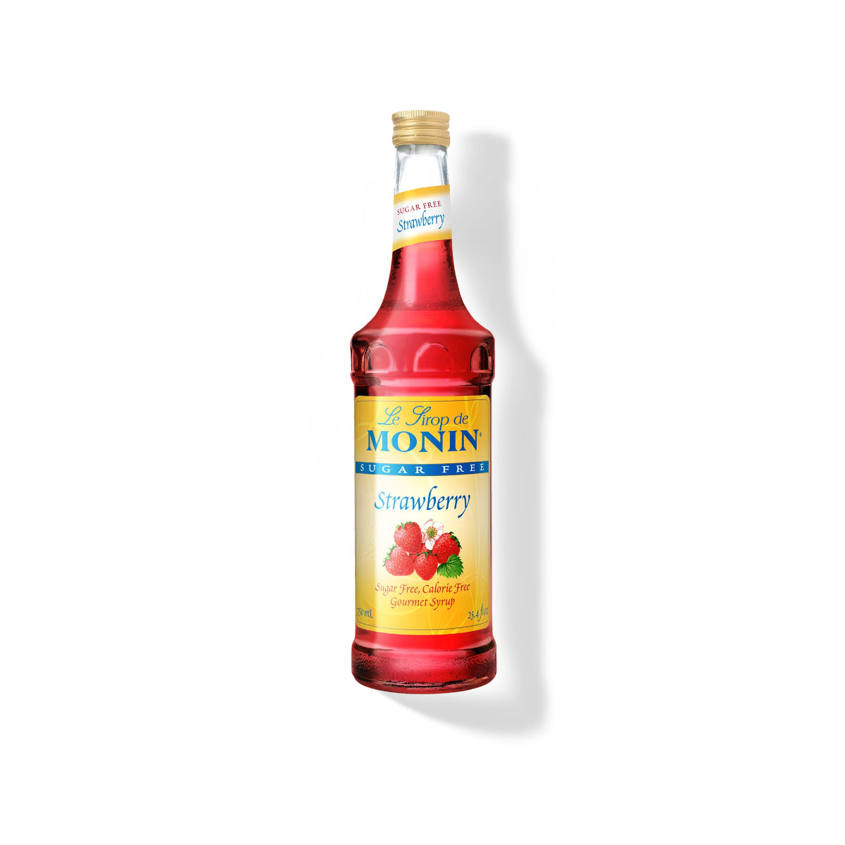 Monin Sugar Free Strawberry Syrup 750ml Glass Bottle