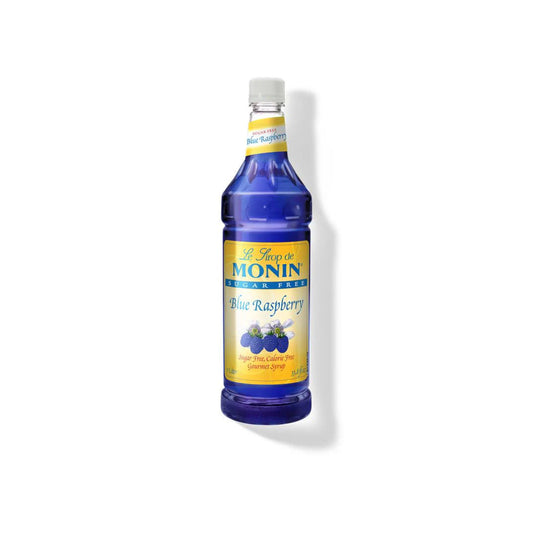 Monin Sugar Free Blue Raspberry Syrup 1L Plastic Bottle