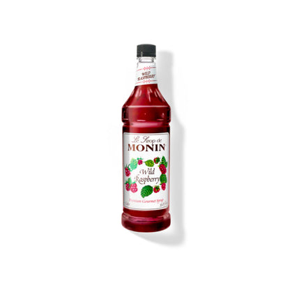 Monin Wild Raspberry Syrup 1L Plastic Bottle (Pack of 4)