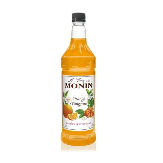 Monin Orange Tangerine Syrup 1L Plastic Bottle (Pack of 8)