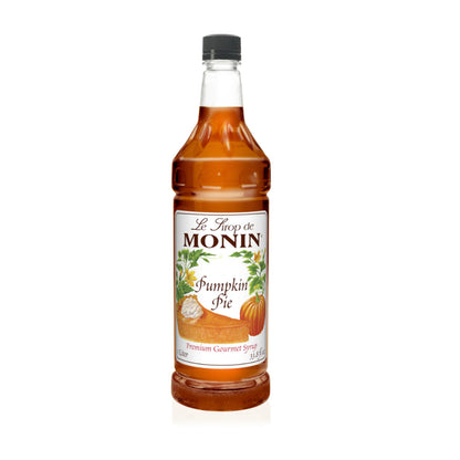Monin Pumpkin Pie Syrup 1L Plastic Bottle (Pack of 4)