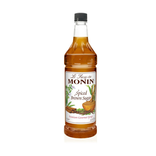 Monin Spiced Brown Sugar Syrup 1L Plastic Bottle (Pack of 4)