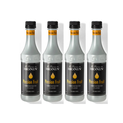 Monin Passion Fruit Concentrated flavour 375ml Plastic Bottle (Pack of 4)